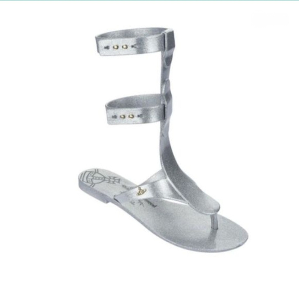 Melissa Metallic Silver Gladiator Sandals